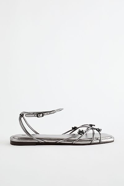 Next Riemchensandalette mit Schmucksteinblumen Sandale (1-tlg) günstig online kaufen