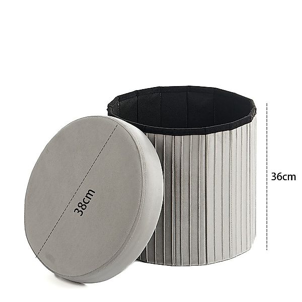 Zedelmaier Sitzhocker Runder Samt Aufbewahrungshocker Polsterhocker Hocker günstig online kaufen