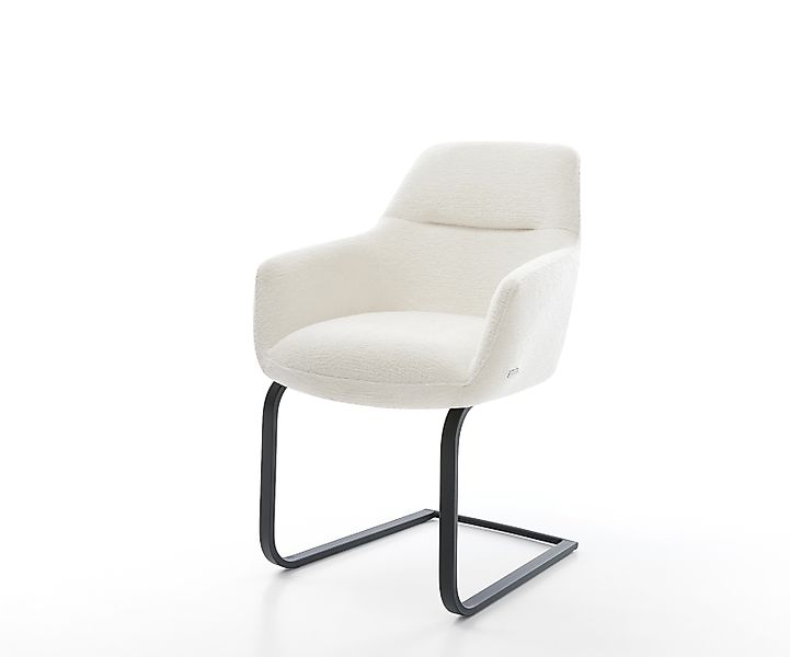 Freischwinger Pejo-Flex Bouclé Soft Beige Freischwinger flach Schwarz Tasch günstig online kaufen