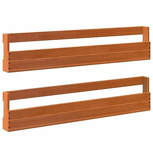 vidaXL Schuhschrank Wand-Schuhregale 2 Stk Wachsbraun 110x8,5x23,5 cm Massi günstig online kaufen