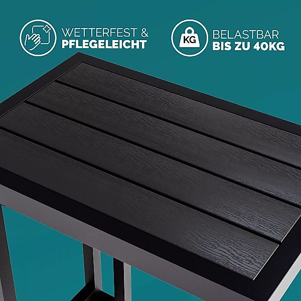 Beistelltisch Schwarz WPC 65,5x50x40cm günstig online kaufen