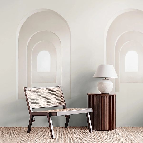 PROFHOME 398421-GU Fototapete 3D Matt Creme Beige 1,59 m x 2,8 m 0,53 m x 8 günstig online kaufen
