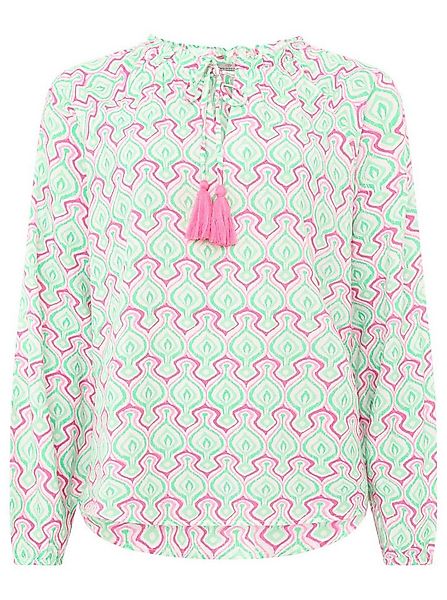 Zwillingsherz Schlupfbluse "Grafik Print" grafisches Muster, Tasseln, Langa günstig online kaufen
