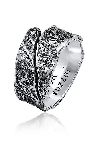 Kuzzoi Silberring Bandring Struktur Used Look 925 Silber günstig online kaufen