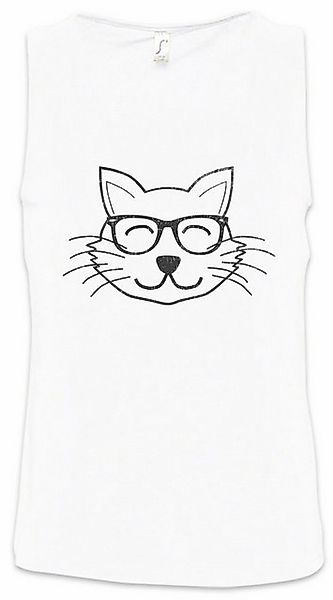 Urban Backwoods Tanktop Nerd Kitty Ärmelloses T-Shirt Fun Cat Katze Kitty L günstig online kaufen