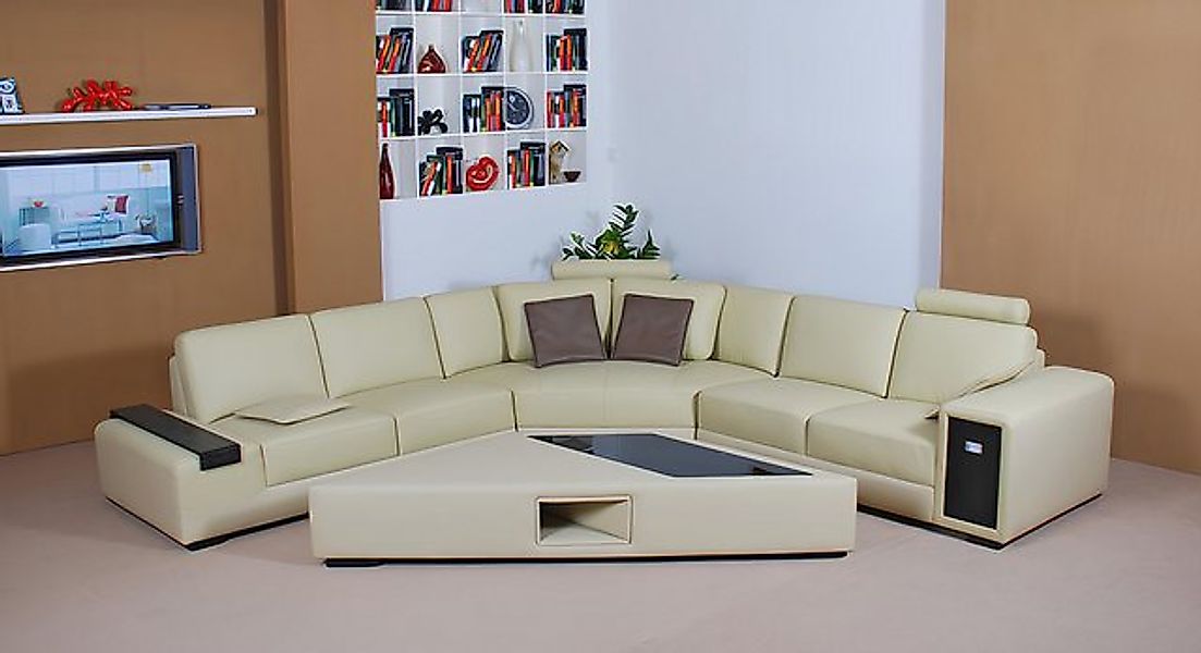 Xlmoebel Ecksofa Ecksofa mit Hocker und Polsterung in L-Form für Wohnzimmer günstig online kaufen