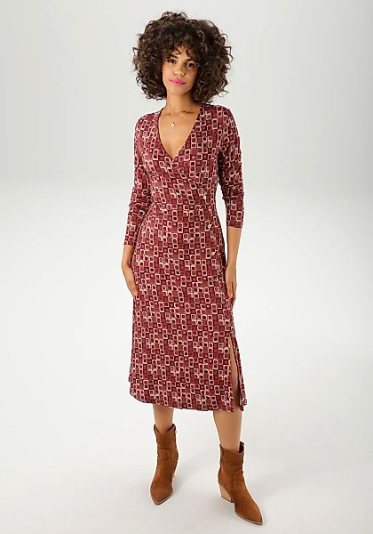 Aniston CASUAL Jerseykleid, mit farbharmonischem Retro-Muster - NEUE KOLLEK günstig online kaufen