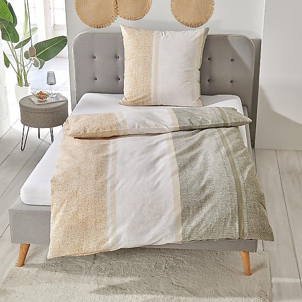 TRAUMSCHLAF Bettwäsche Stuttgart, Seersucker, 2 teilig, Moderne Längsstreif günstig online kaufen