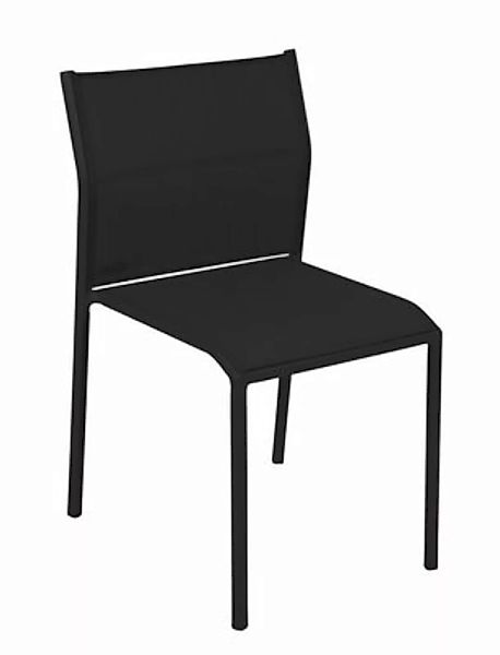 Stapelbarer Stuhl Cadiz textil schwarz / Textilbespannung - Fermob - Schwar günstig online kaufen