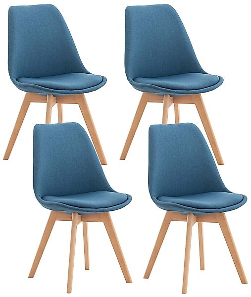 CLP Küchenstuhl Linares (4er Set), Buchenholz-Gestell, günstig online kaufen