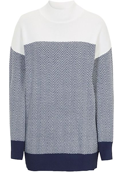 Long-Strick-Pullover, Oversized günstig online kaufen