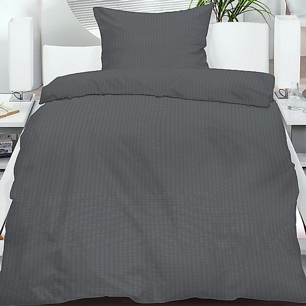 Casa Colori Bettwäsche Seersucker Bettwäsche 135x200 günstig online kaufen