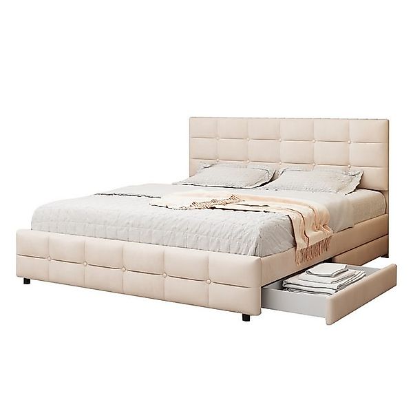 STILVORA Polsterbett 180x200 Bettgestell mit Matratze,Jugendbett mit Staura günstig online kaufen