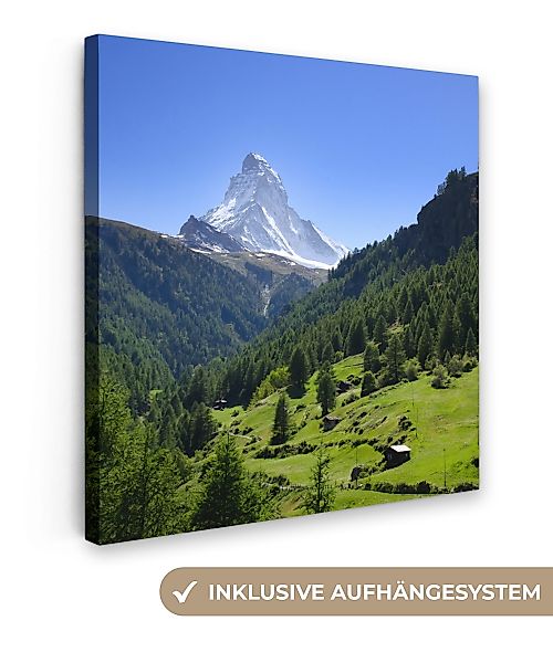 OneMillionCanvasses® Leinwandbild Schweizer Alpen im Matterhorn günstig online kaufen