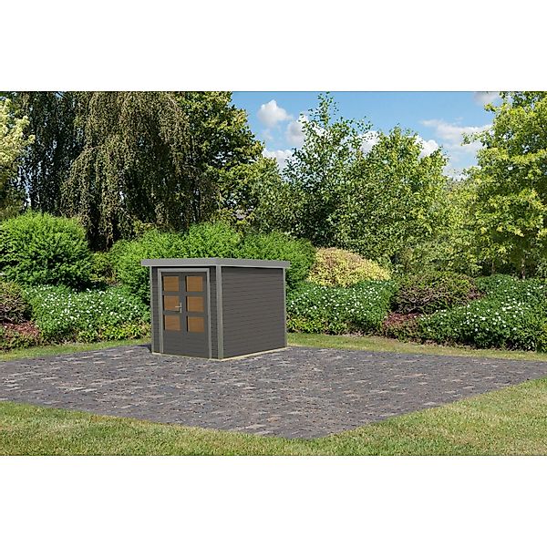 Karibu Gartenhaus Diego B Terragrau 208,5 x 209 x 213 cm günstig online kaufen
