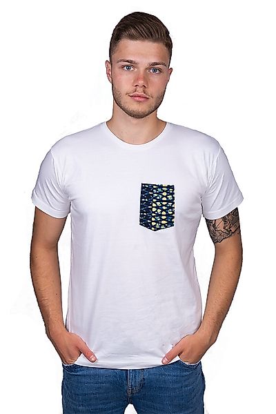 Herren T-shirt "Fuko Blue" Aus Biobaumwolle günstig online kaufen