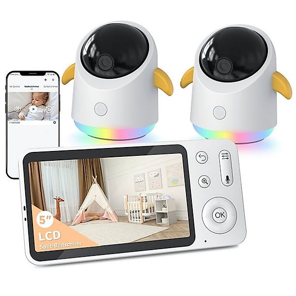 Boifun Video-Babyphone Babyphone mit Kamera Video Baby Monitor Babyfon mit günstig online kaufen