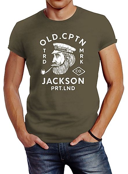 Neverless Print-Shirt Neverless® Herren T-Shirt Kapitän günstig online kaufen