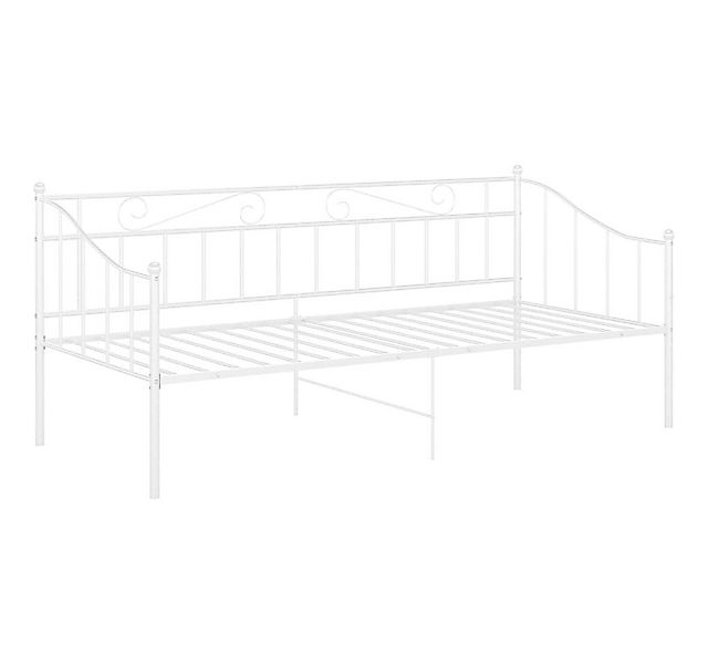 vidaXL Bett Schlafsofa Bettgestell Weiß Metall 90x200 cm günstig online kaufen