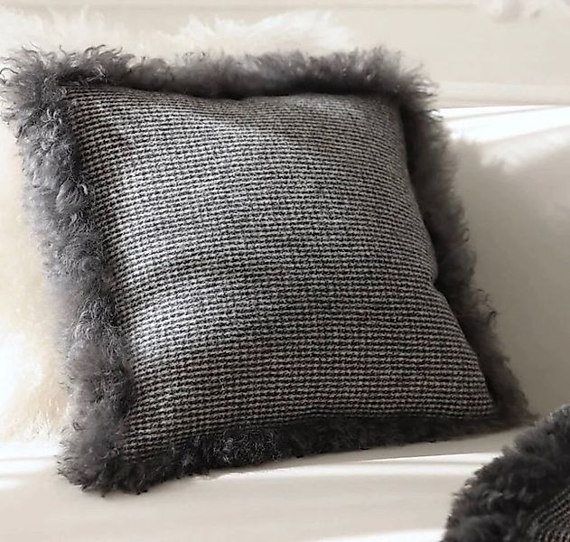 LIRA Deko Kissenhülle Lammfell Kissenhülle Merinowolle 45x45cm Tibetlammbes günstig online kaufen