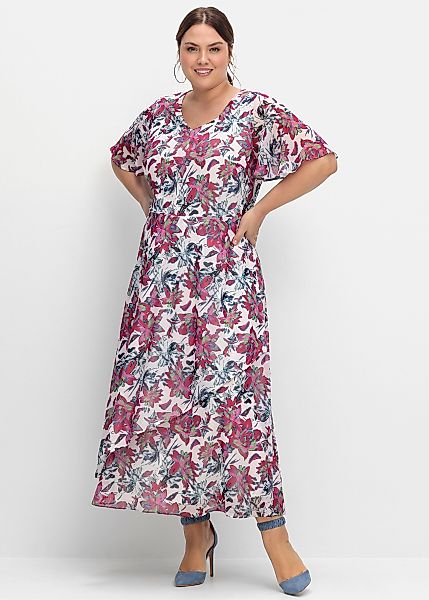 Sheego Etuikleid Chiffonkleid günstig online kaufen