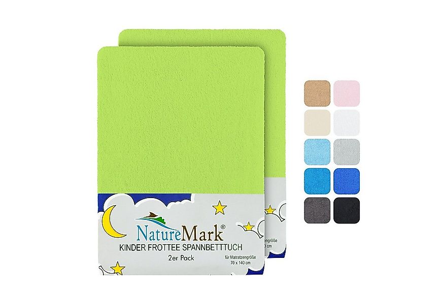 NatureMark Spannbettlaken Frottee Spannbettlaken, 80% Baumwolle / 20% Polye günstig online kaufen