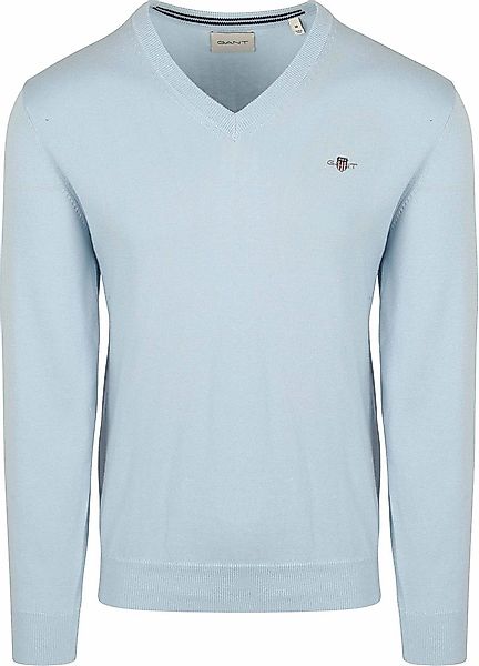 Gant Pullover V-Ausschnitt Hellblau - Größe XXL günstig online kaufen