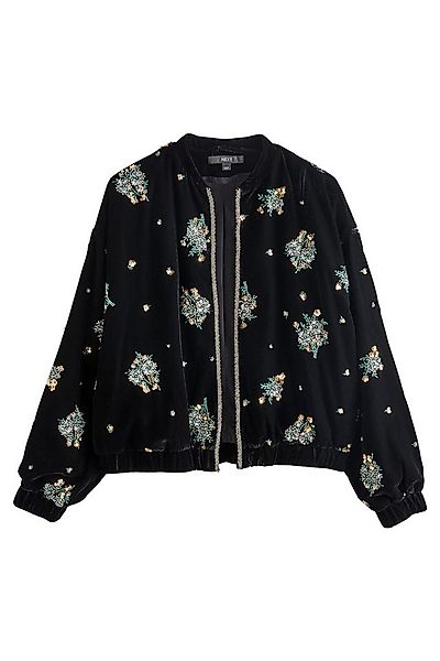 Next Bomberjacke Bomberjacke aus Samt mit Perlen (1-St) günstig online kaufen