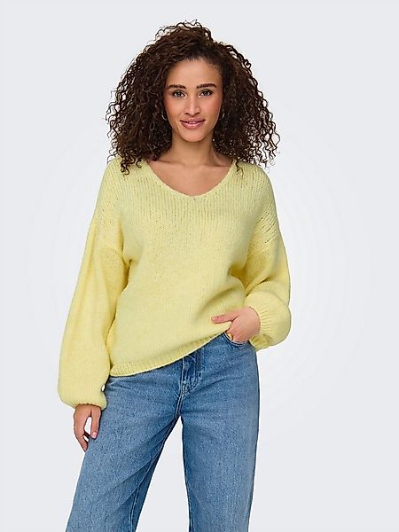 JDY V-Ausschnitt-Pullover JDYDINEA L/S REVERSIBLE PULLOV. KNT NOOS Kunstfas günstig online kaufen