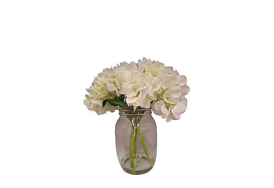 Kunstblume Hortensie Weiß in Vase Kunstblume Flora, HTI-Living, Höhe 36 cm, günstig online kaufen