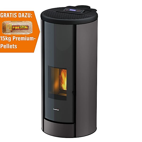Freepoint Pelletofen Breeze Stahl Titan 9,1 kW mit Automatik günstig online kaufen