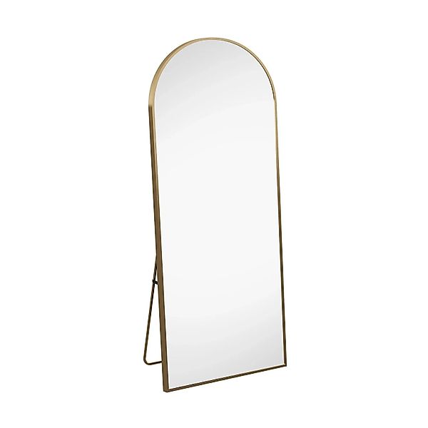PXloue Ganzkörperspiegel Arched Standspiegel mit Metallrahmen Gold 173x63cm günstig online kaufen