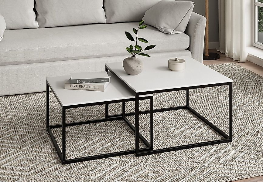 Home Collective Couchtisch Couchtisch 2er Set 42cm und 36cm hoch, Beistellt günstig online kaufen