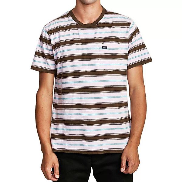 Rvca Davis Stripe Kurzärmeliges T-shirt XL Pale Lilac günstig online kaufen