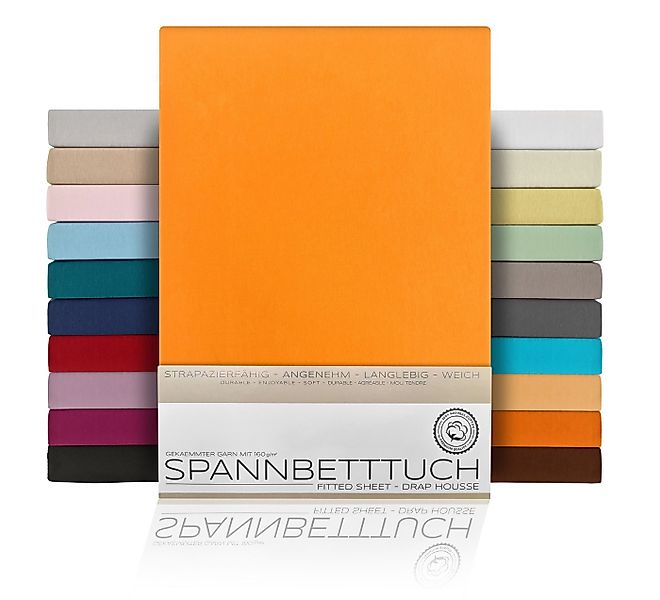 Beautex Spannbettlaken Spannbetttuch Bettlaken aus gekämmter Baumwolle Prem günstig online kaufen