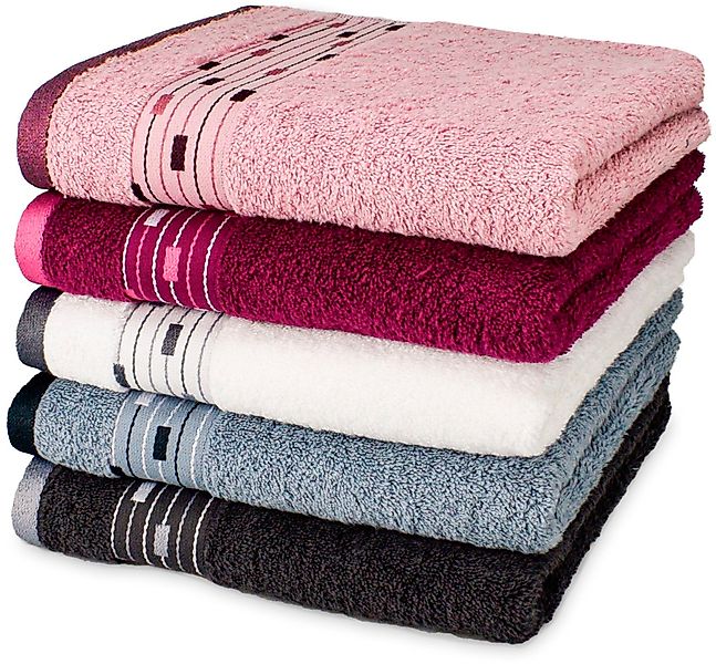 Möve for frottana Badetuch "Magic Uni" mit Bordüre aus kleinen Rechtecken günstig online kaufen