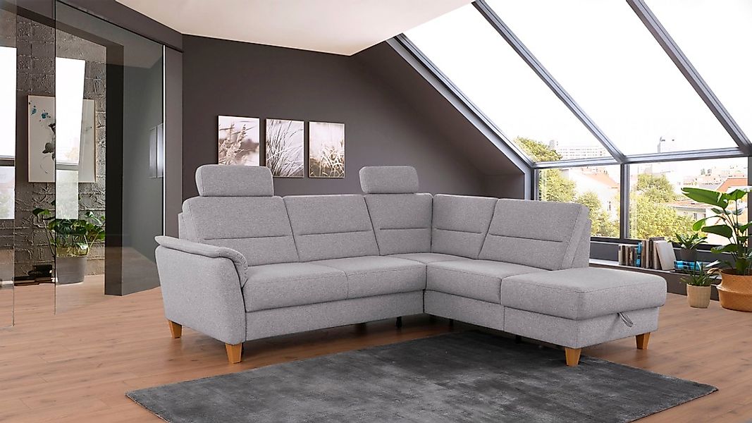 Home affaire Ecksofa "Palmera L-Form, B: 236 cm" optional Bettfunktion & Be günstig online kaufen