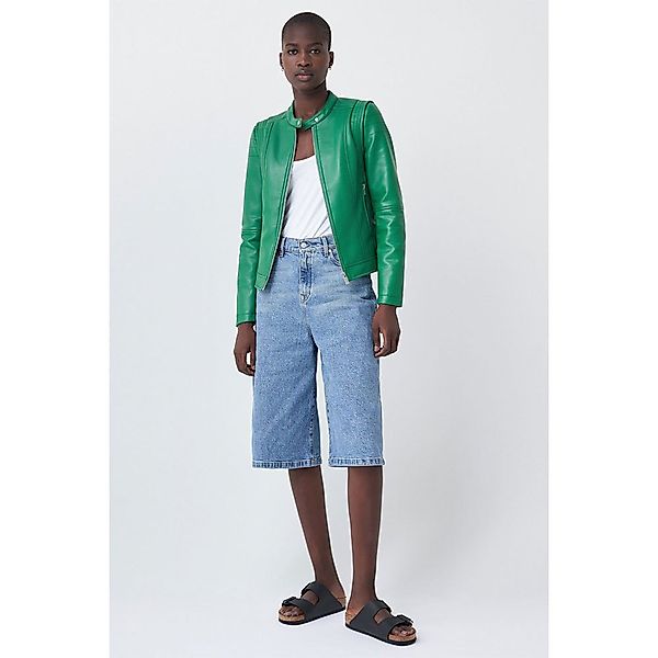 Salsa Jeans 125313-515 / Nappa Leather Jacket Leder Jacke L Green günstig online kaufen