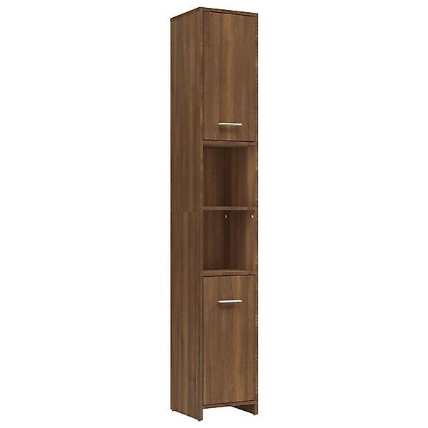 Vidaxl Badezimmerschrank Braun Eichen-optik 30x30x183,5 Cm günstig online kaufen