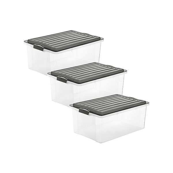 ROTHO Aufbewahrungsbox Compact 3er-Set Aufbewahrungsbox 38l günstig online kaufen