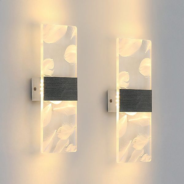 Goeco LED Wandleuchte Moderne Rechteck Wandlampe, günstig online kaufen