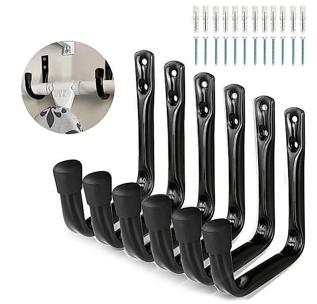 NUODWELL Wandhaken 6 Stück Garagenhaken, Robuste Wandhalterung J-Haken, Kap günstig online kaufen