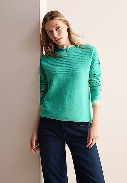 CECIL Stehkragenpullover mit Elasthan-Anteil günstig online kaufen