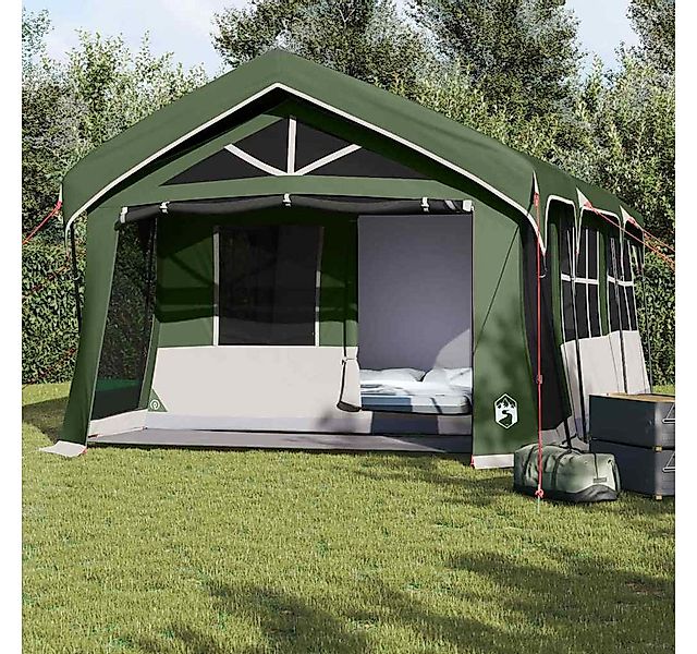 furnicato Faltzelt Wasserdichtes Familienzelt 620x322x240 cm Grün und Weiß günstig online kaufen