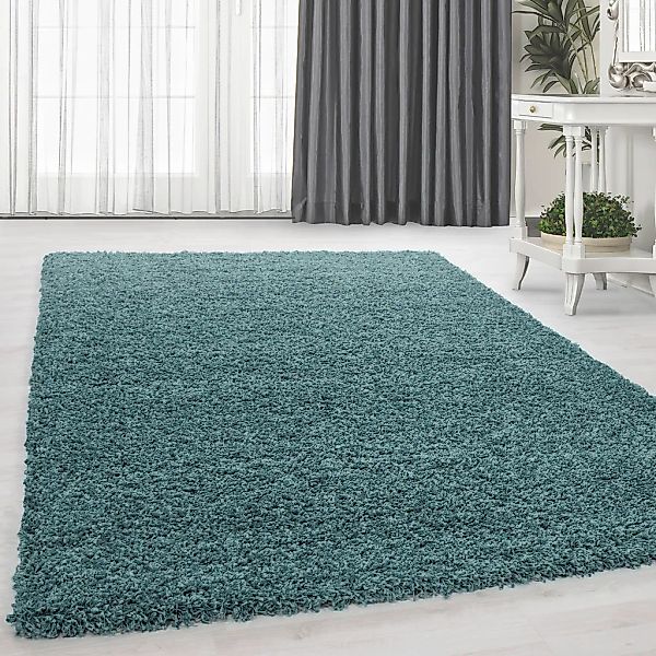 my home Hochflor-Teppich "Viva" rechteckig 45 mm Höhe Uni Farben, einfarbig günstig online kaufen