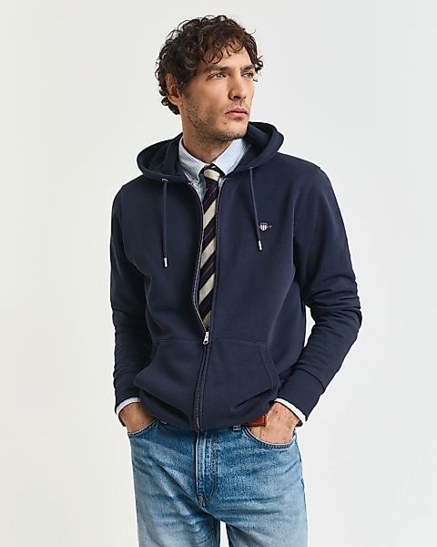 Gant Kapuzensweatjacke "REG SHIELD FULL ZIP HOODIE", mit Logostickerei auf günstig online kaufen