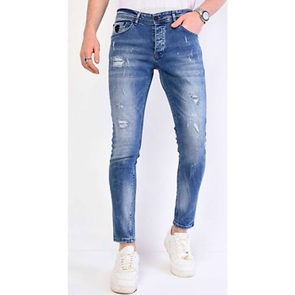 Local Fanatic  Slim Fit Jeans Slim Hose Mit Farbspritzern günstig online kaufen