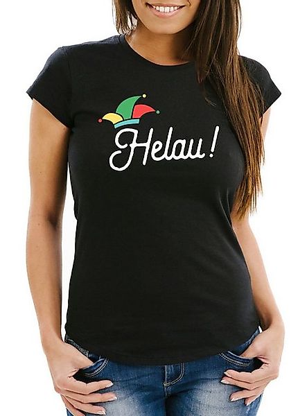 MoonWorks Print-Shirt Damen T-Shirt Alaaf Helau Ahoi Karneval Fasching Fasn günstig online kaufen