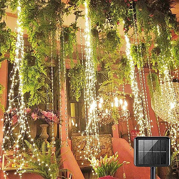 oyajia LED Solarleuchte Star Wasserfall Lichterkette, günstig online kaufen