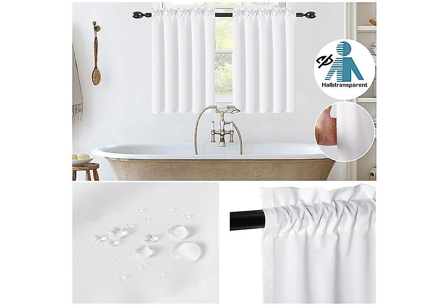 BTTO V&G Scheibengardine Kurzer vorhang Blickdicht 2 Stück Bistrogardine,We günstig online kaufen